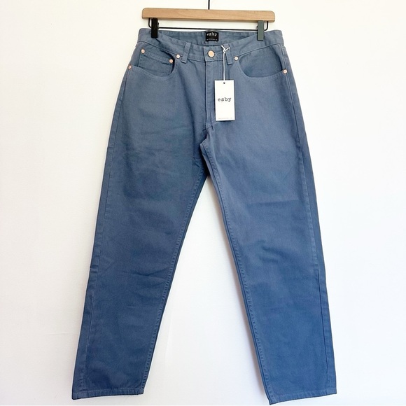 Esby Apparel NWT Shane Pant Marine Blue Size 30 Slim Straight Leg Cotton Twill - Picture 3 of 11